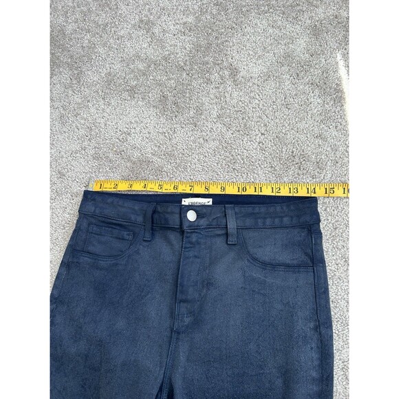 L'Agence Marguerite Navy Coated Skinny Jeans Cotton Blend Size 29 - Picture 11 of 13